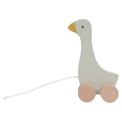 Loopfiguren|Looptrainer>Tiamo Little Dutch Hout Trekfiguur Gans