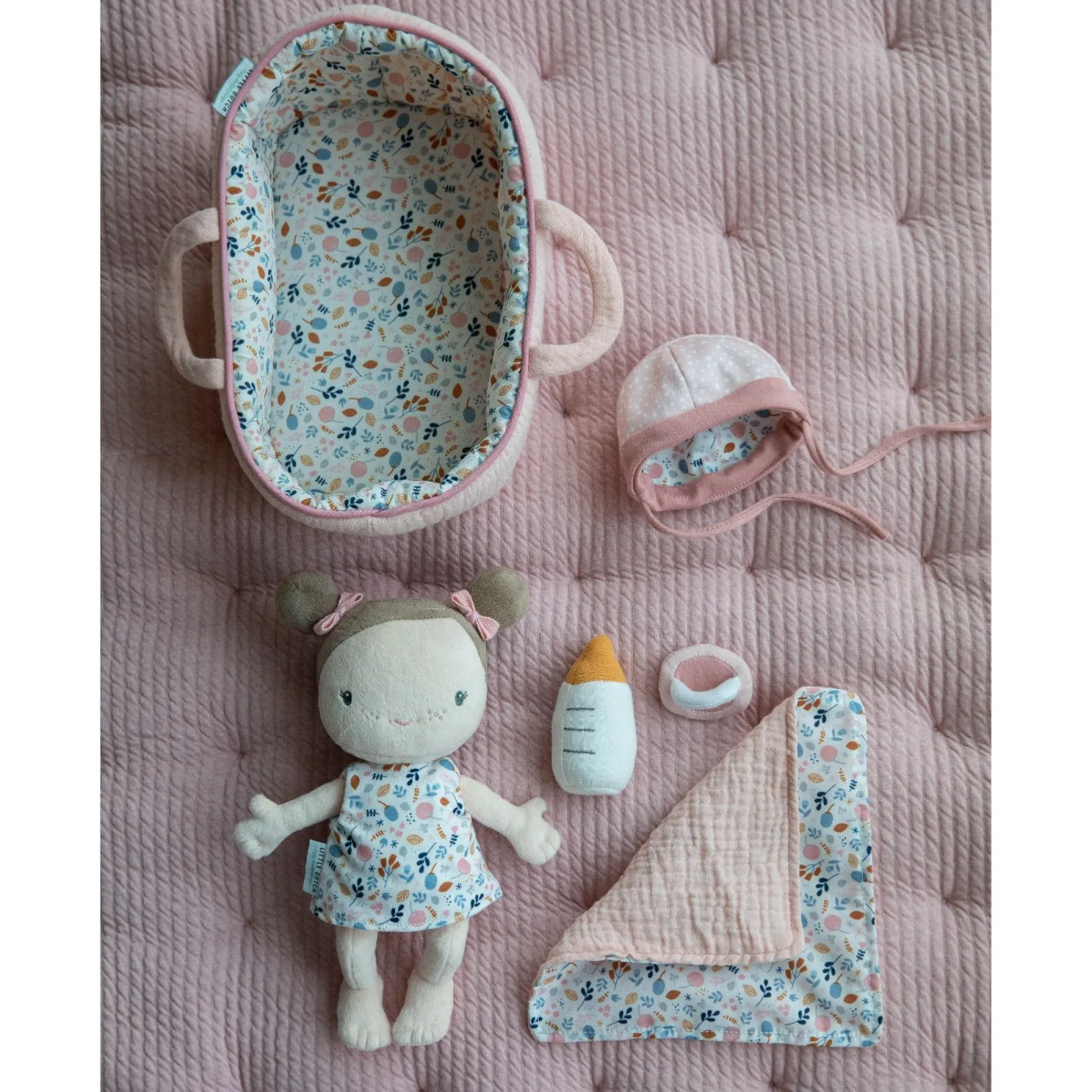 Poppen Zonder Functies>Tiamo Little Dutch Knuffelbabypop Rosa + Accessoires