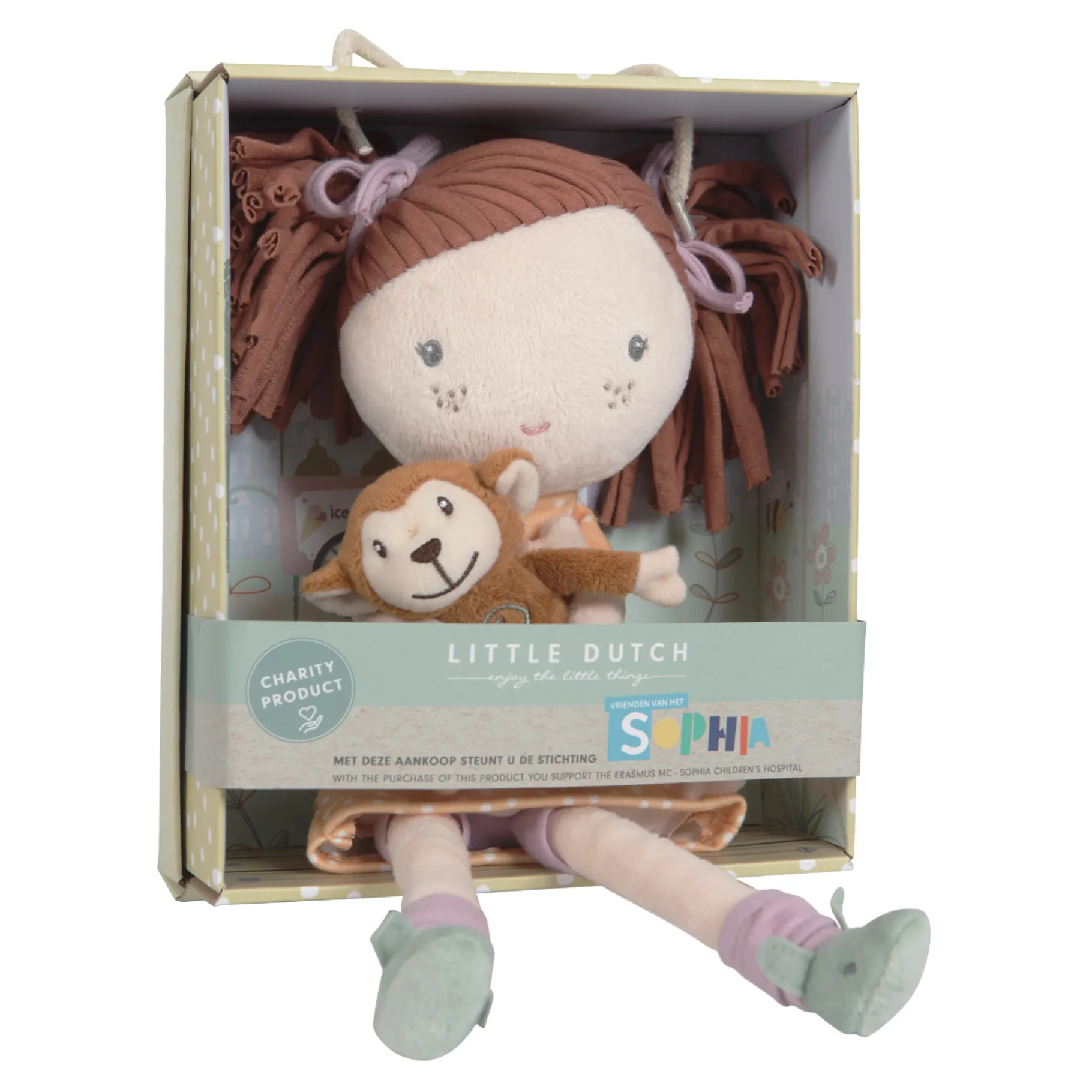 Plucheknuffels>Tiamo Little Dutch Knuffelpop Sophia 35 Cm