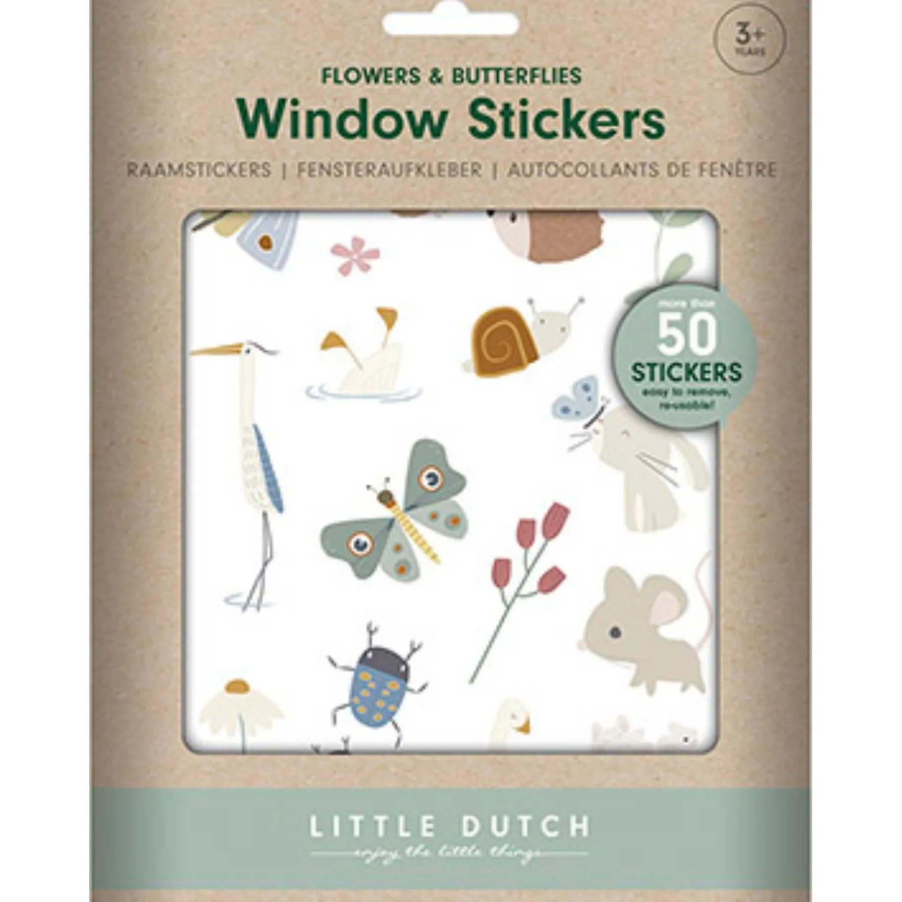 Stickers>Tiamo Little Dutch Raamstickers Flowers & Butterflies