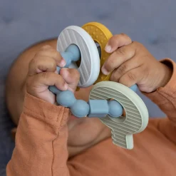 Bijtringen></noscript>Little Dutch Siliconen Bijtspeeltje Sleutelbos  Blauw