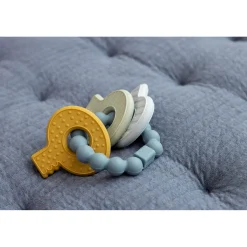 Bijtringen></noscript>Little Dutch Siliconen Bijtspeeltje Sleutelbos  Blauw