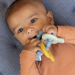 Bijtringen></noscript>Little Dutch Siliconen Bijtspeeltje Sleutelbos  Blauw