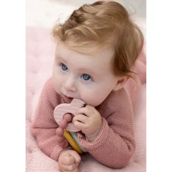 Bijtringen></noscript>Little Dutch Siliconen Bijtspeeltje Sleutelbos  Roze