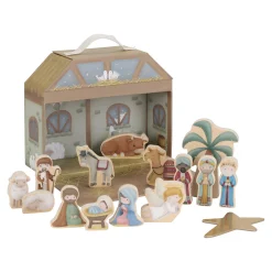 Speelsets Peuter> Little Dutch speelkoffer kerststal fsc