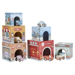 Stapeltorens> Little Dutch stapeltoren incl. 6 auto's fsc