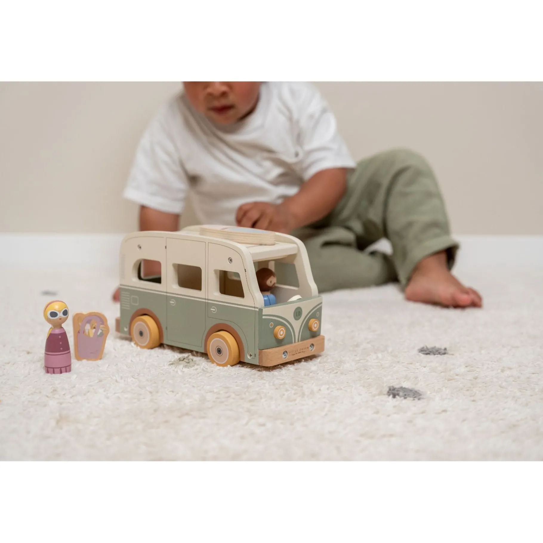 Voertuigen|Baby Voertuigen>Tiamo Little Dutch Vintage Camperbus Met Gezin