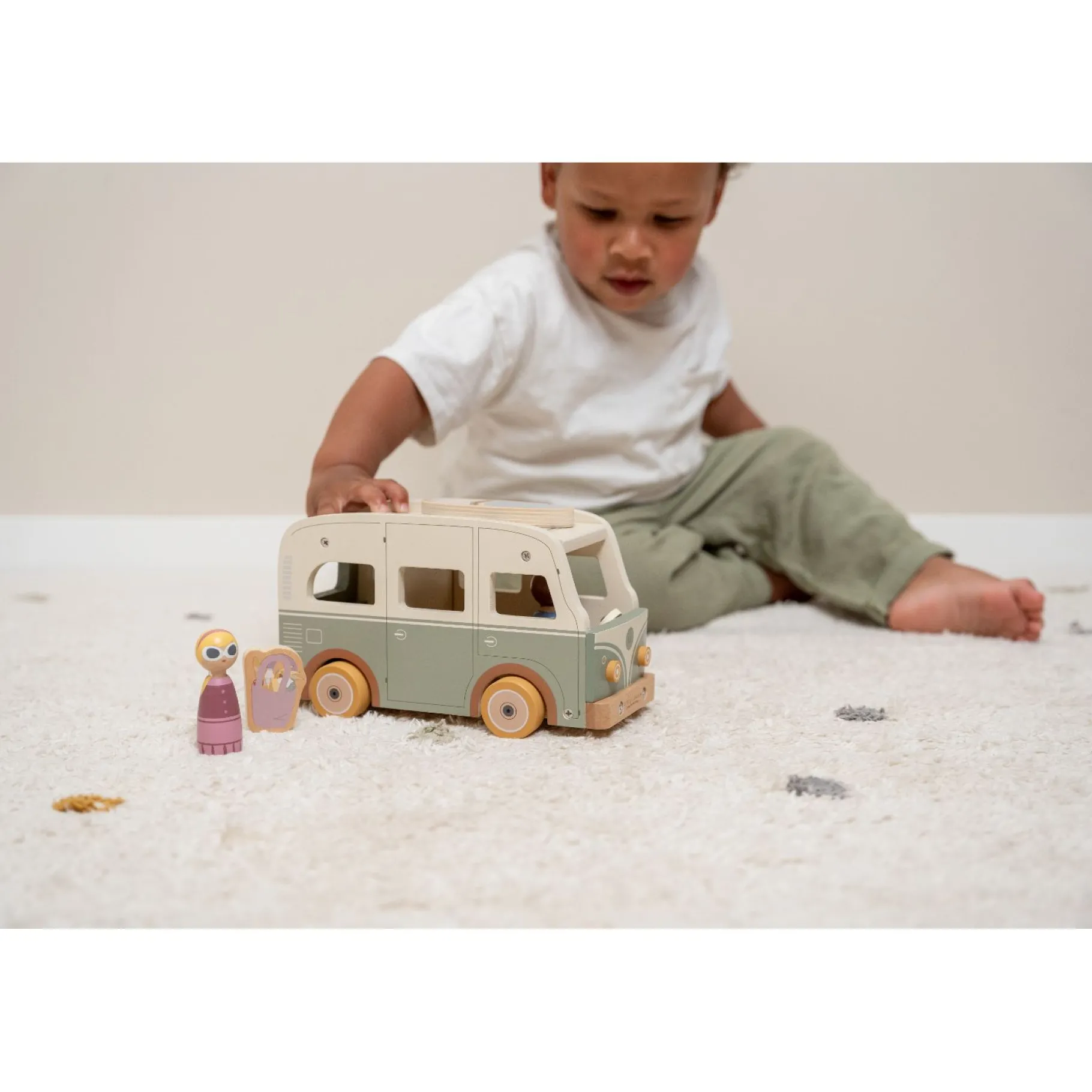 Voertuigen|Baby Voertuigen>Tiamo Little Dutch Vintage Camperbus Met Gezin