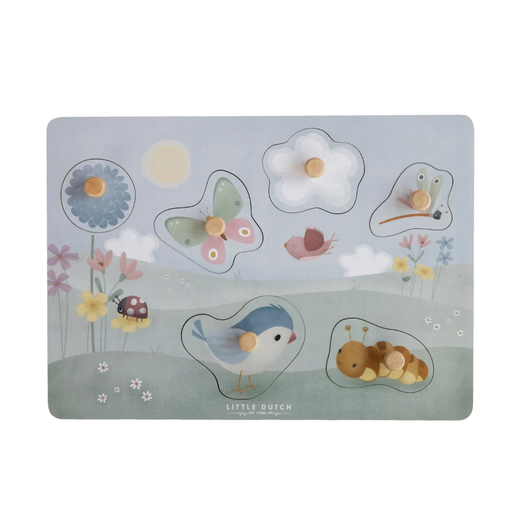 Babyspeelgoed>Tiamo Little Dutch Voelpuzzel Flowers & Butterflies