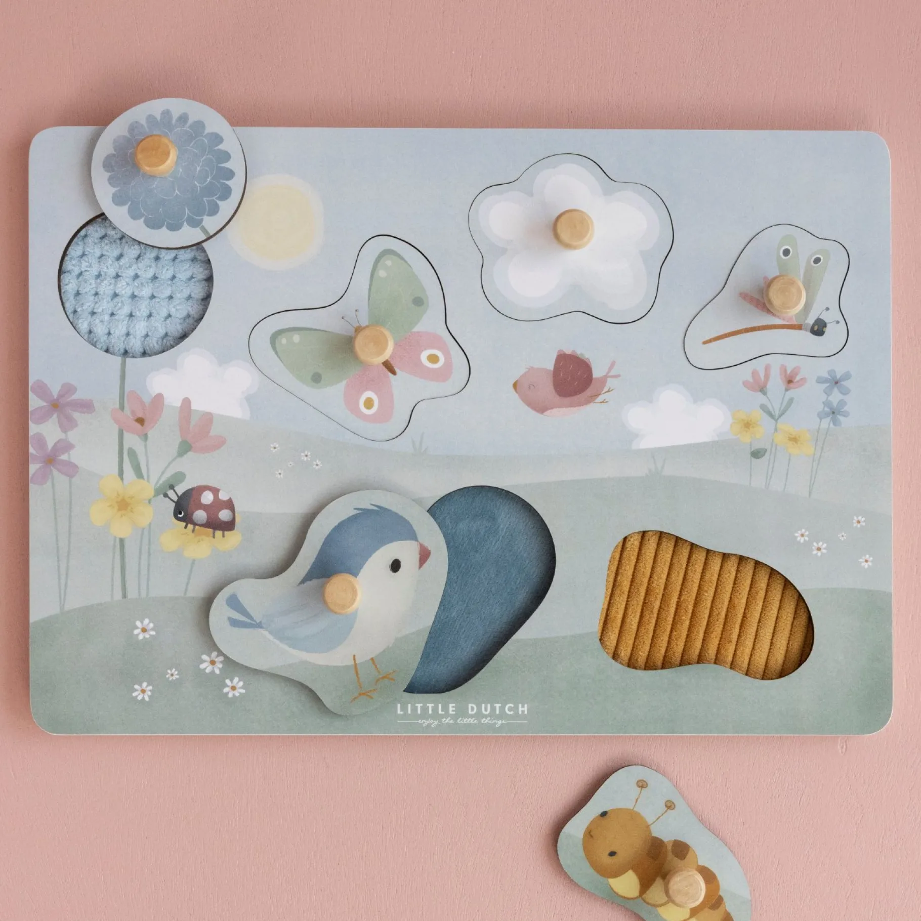 Babyspeelgoed>Tiamo Little Dutch Voelpuzzel Flowers & Butterflies