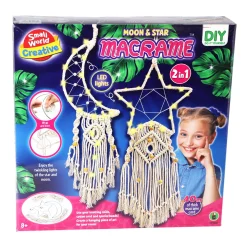 Knutselsets> Macrame maan en ster met licht