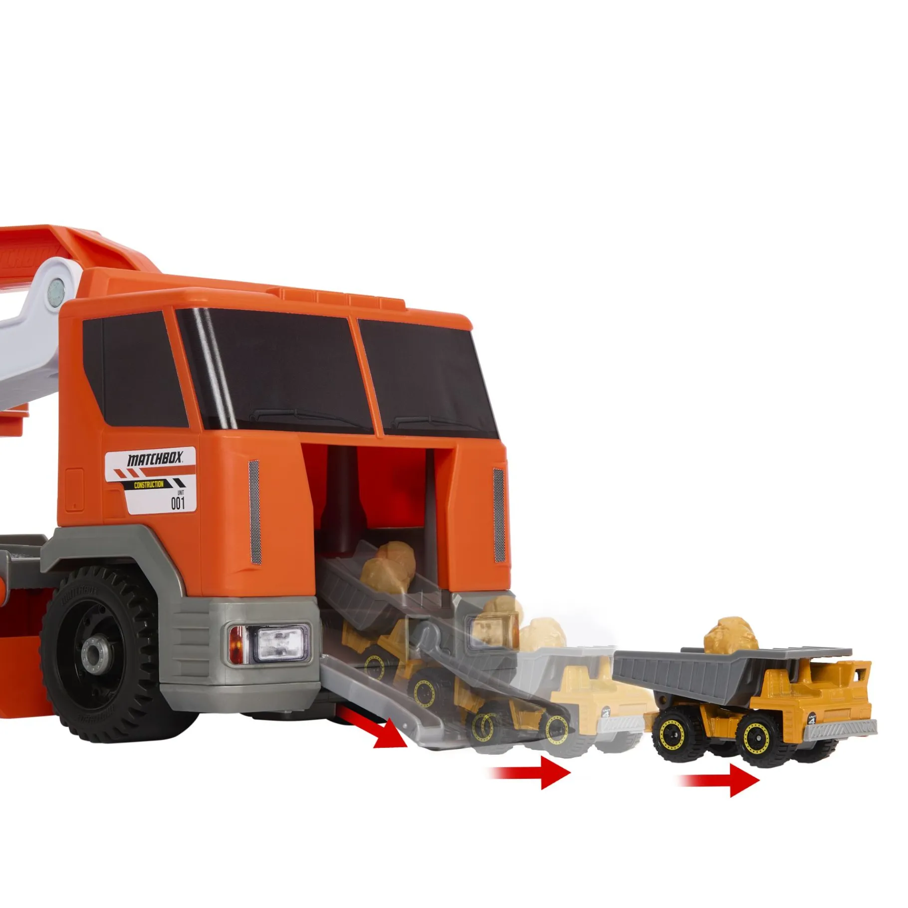 Voertuigen|Jongens> Matchbox bouwvrachtwagen met boorstation