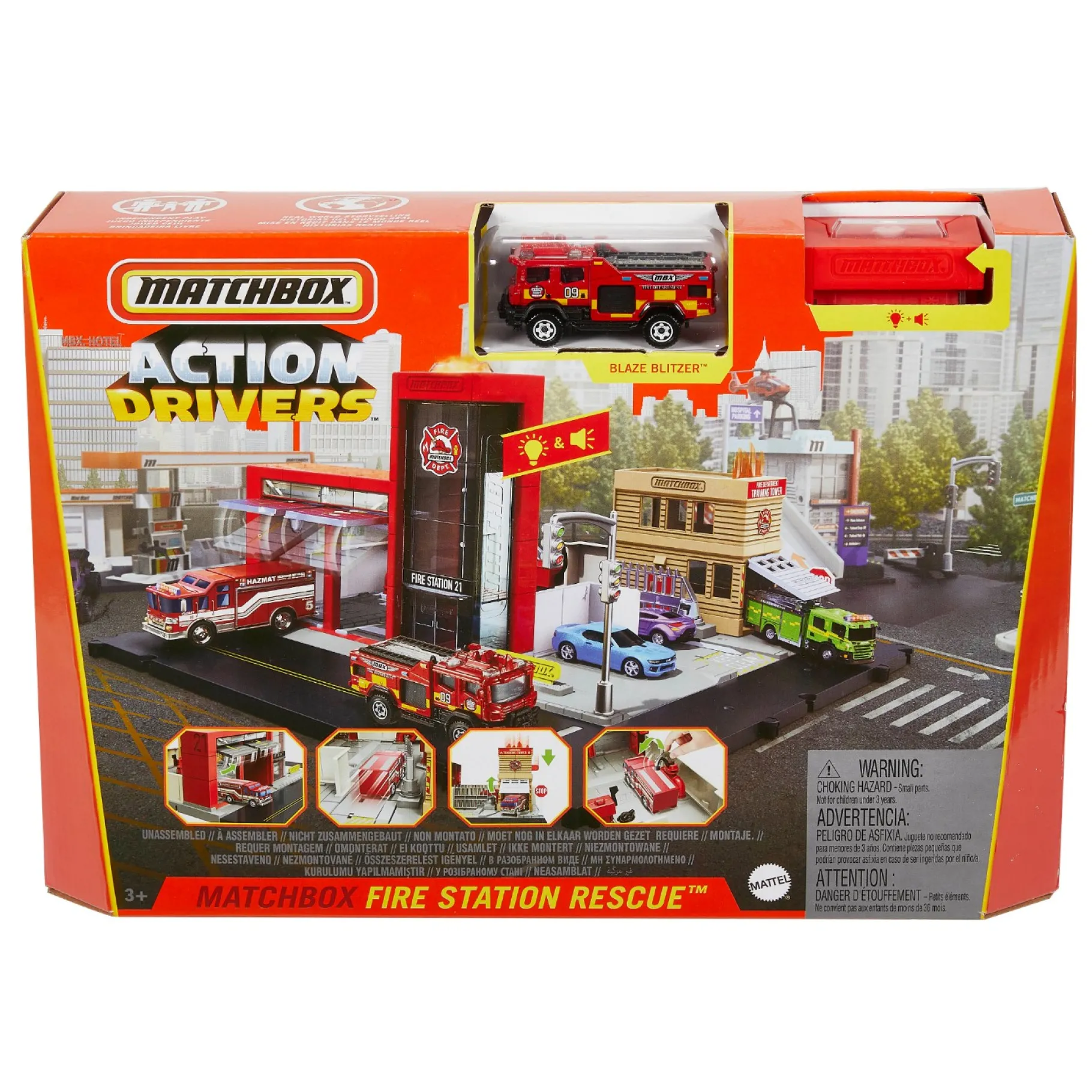 Auto's>Mattel Matchbox Park & Play Garage
