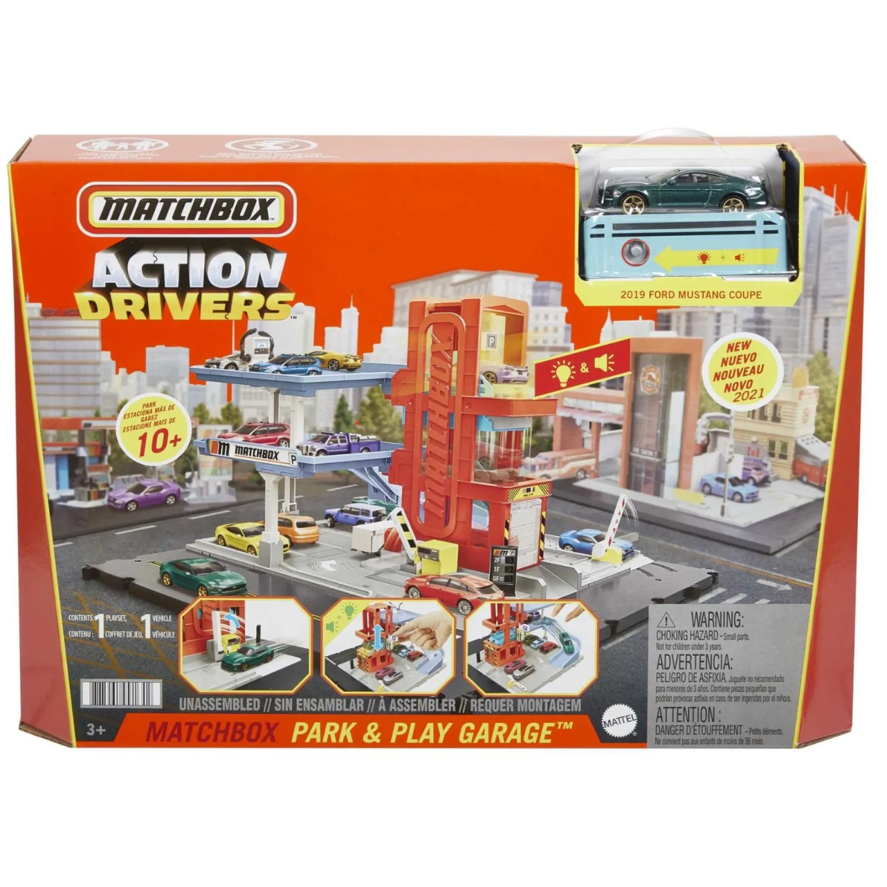 Auto's>Mattel Matchbox Park & Play Garage
