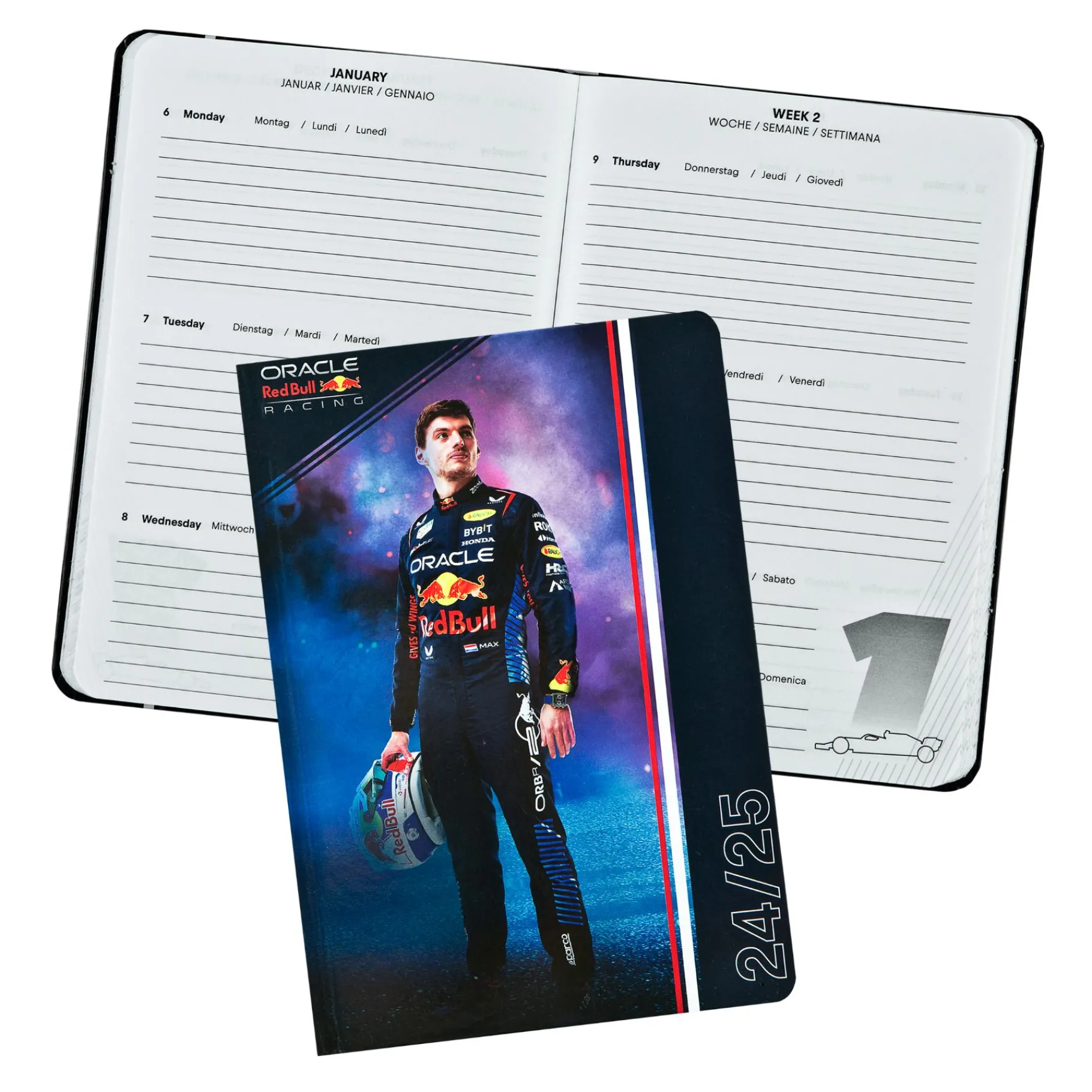 Meisjes|Schrijfwaren> Max Verstappen Red Bull Schoolagenda 24/25 A5-formaat