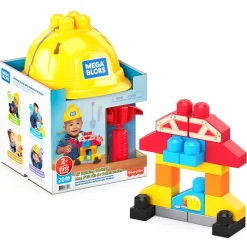Bouwpakketten>Mega Bloks Fisher Price Bouwset Met Helm