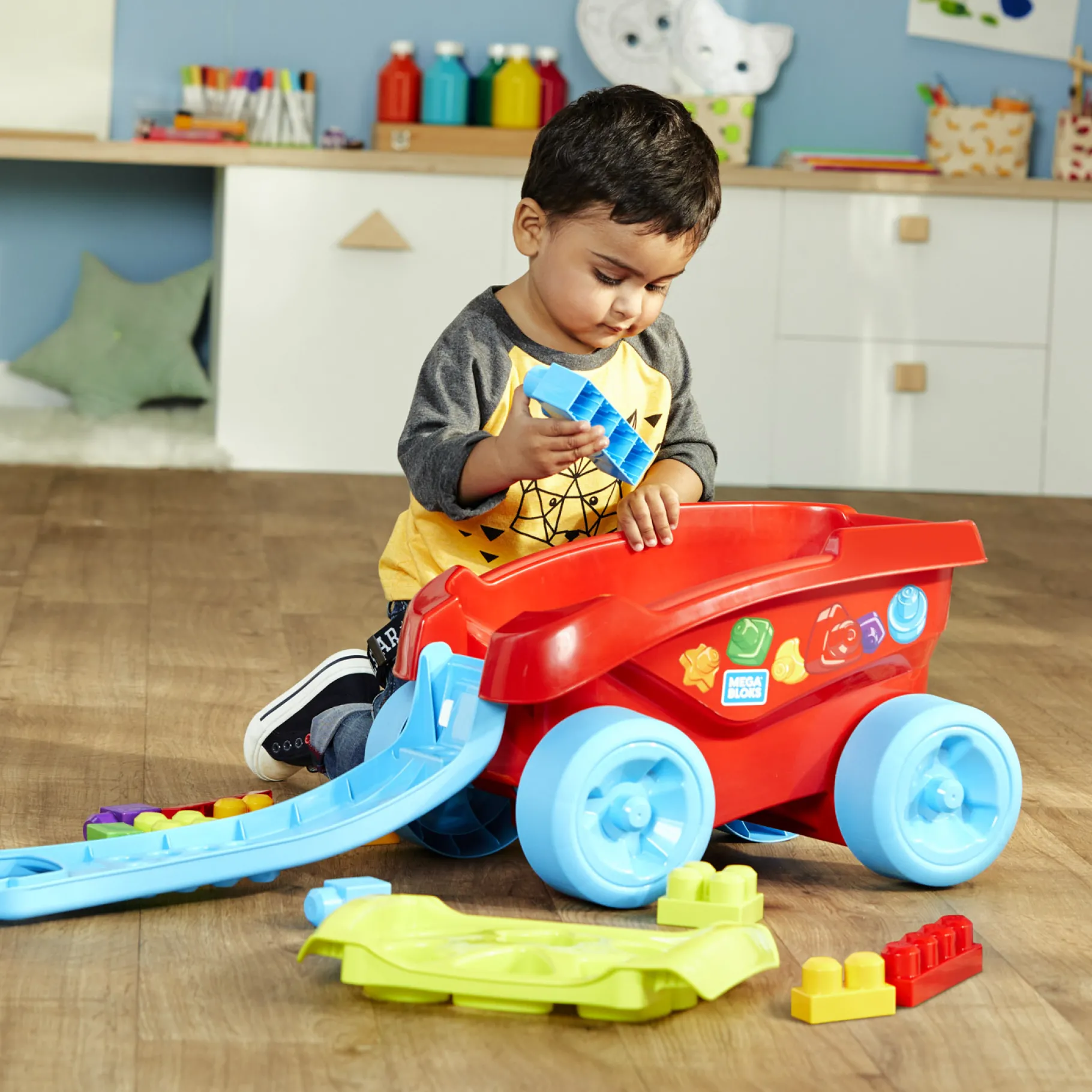 Vormenstoven|Speelsets Peuter>Mega Bloks Wagon Classic Fisher Price