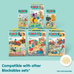 Speelsets|Jongens></noscript> Melissa & Doug Blockables Farm Friends Play Set  (16pc)