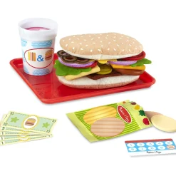 Babyspeelgoed> Melissa & Doug Wooden Slice & Stack Sandwich  Counter