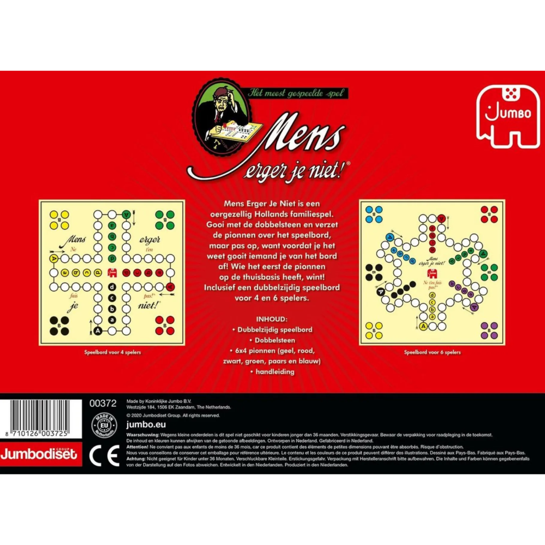 Bordspellen>Jumbo Mens Erger Je Niet - Bordspel