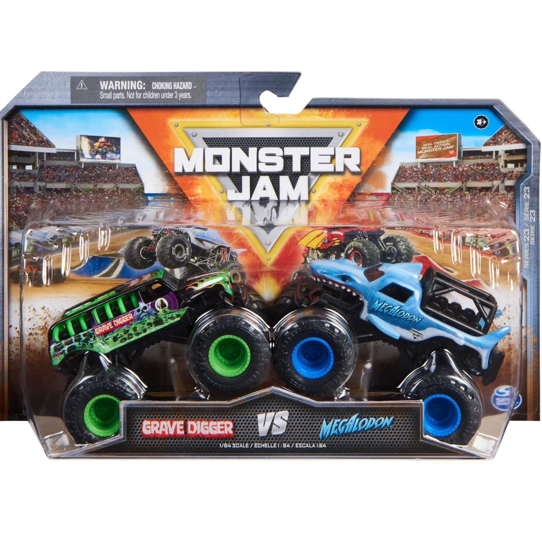 Jongens|Voertuigen>Spinmaster Monster Jam 1:64 2-pack assorti