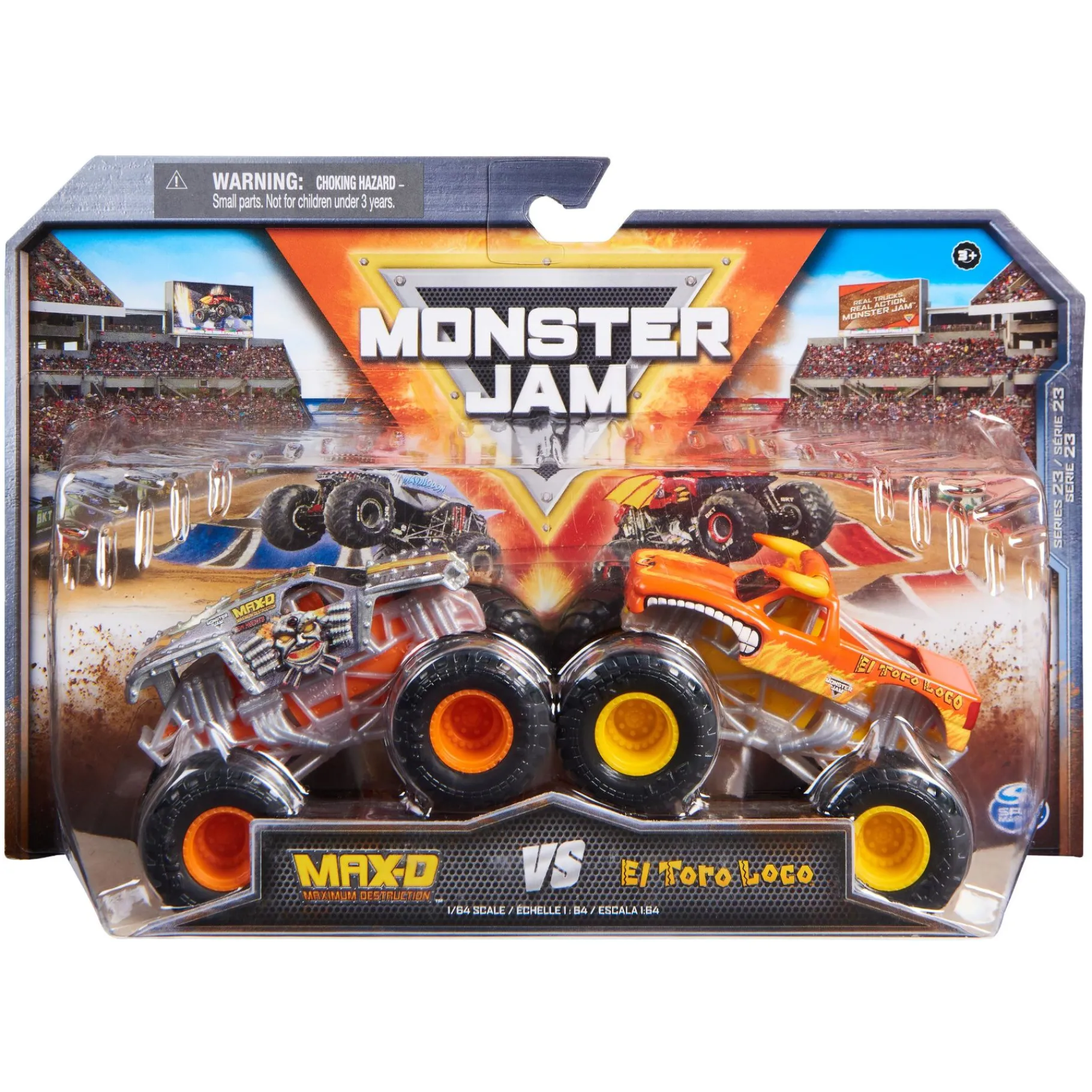 Jongens|Voertuigen>Spinmaster Monster Jam 1:64 2-pack assorti
