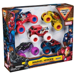 Auto's|Jongens> Monster Jam 1:64 5pack Marvel