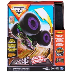 Auto's|Jongens>Spinmaster Monster Jam 1:15 Rc Ramp Champ Grave Digger