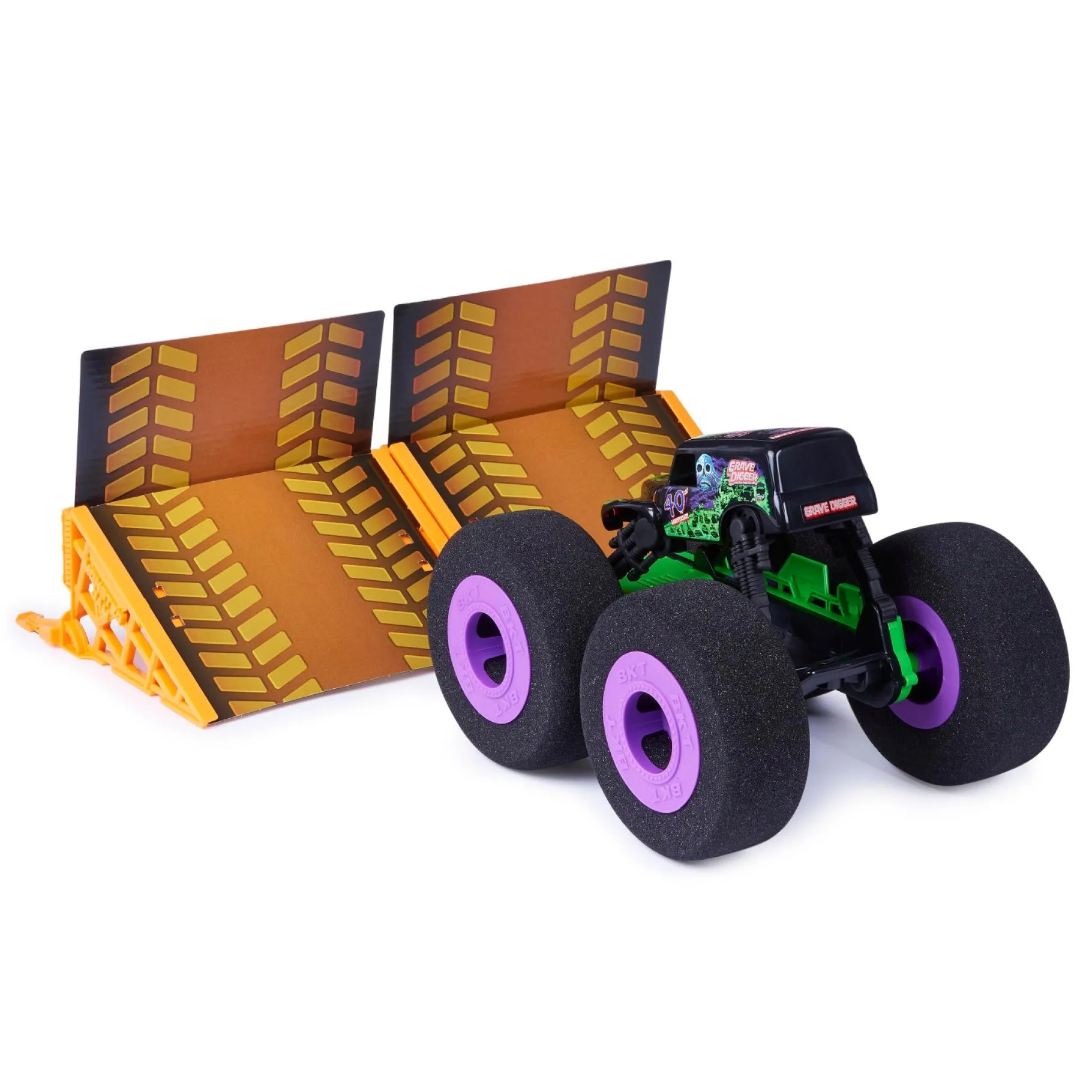 Auto's|Jongens>Spinmaster Monster Jam 1:15 Rc Ramp Champ Grave Digger