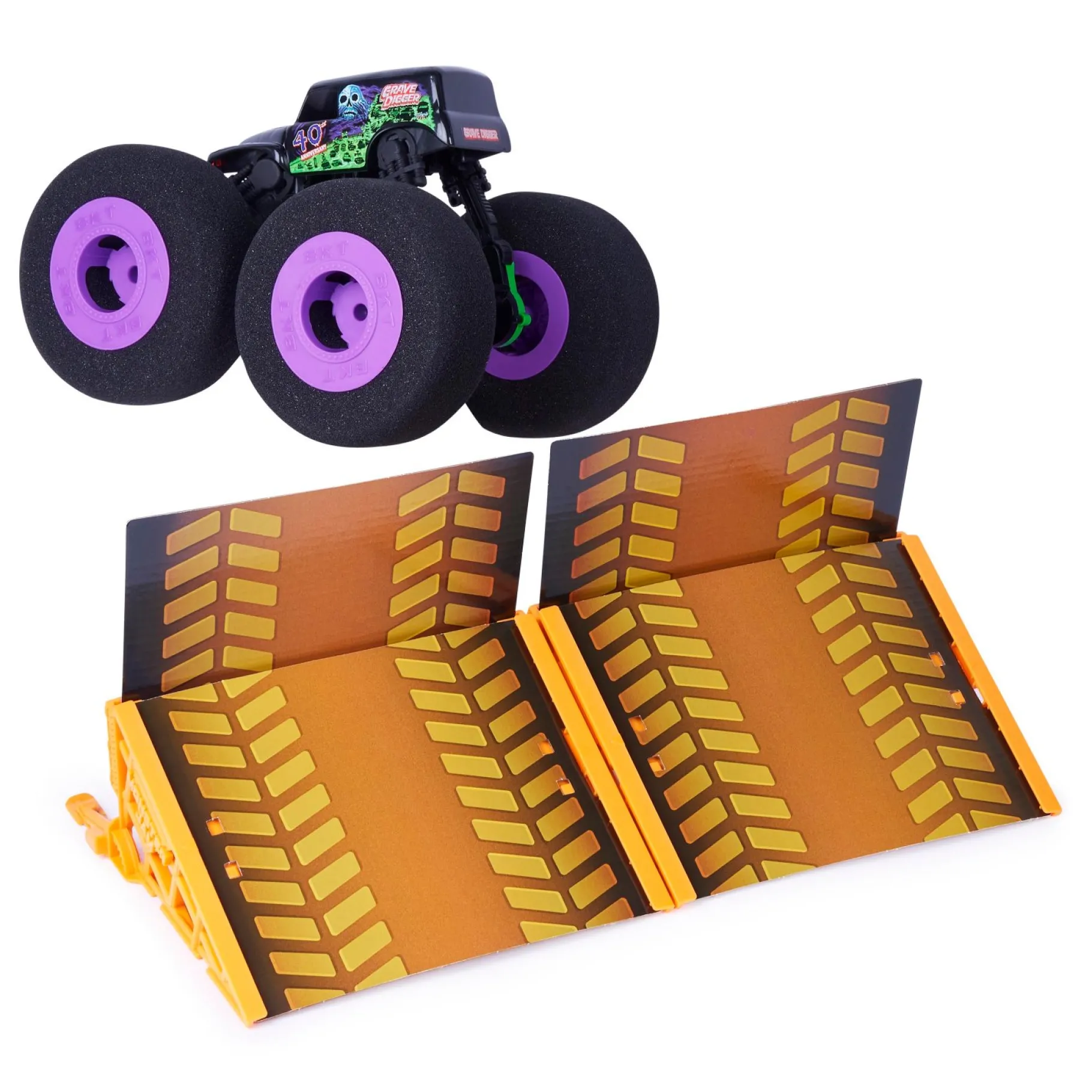 Auto's|Jongens>Spinmaster Monster Jam 1:15 Rc Ramp Champ Grave Digger