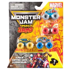 Auto's|Jongens> Monster Jam Mini Jams Marvel 5pack