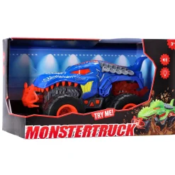 Jongens|Auto's>Rapid Wheels Monstertruck dino groen met licht en geluid