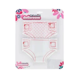 Poppen Accessoires>My Beautiful Dolls Room My beautiful dollsroom Poppenluiers Stof Op  Kaart 2 Stuks