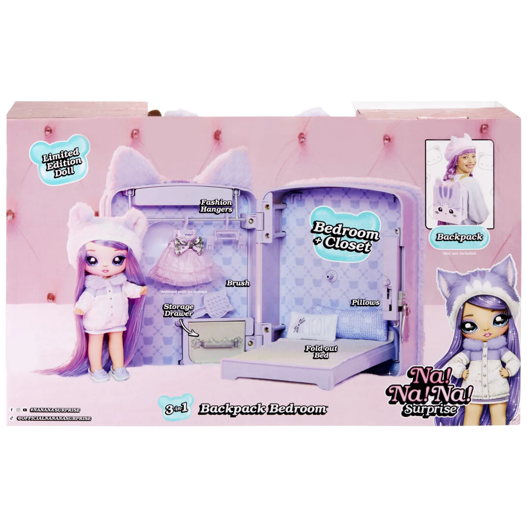 Tienerpoppen|Meisjes> Na! Na! Na! Surprise 3in1 Backpack Playset Assorti