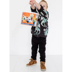 Houten Blokken> Nijn blokkenton hout 50-delig