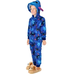 Kinderpyama's>Disney Onesie lilo & stitch blauw maat 98-104