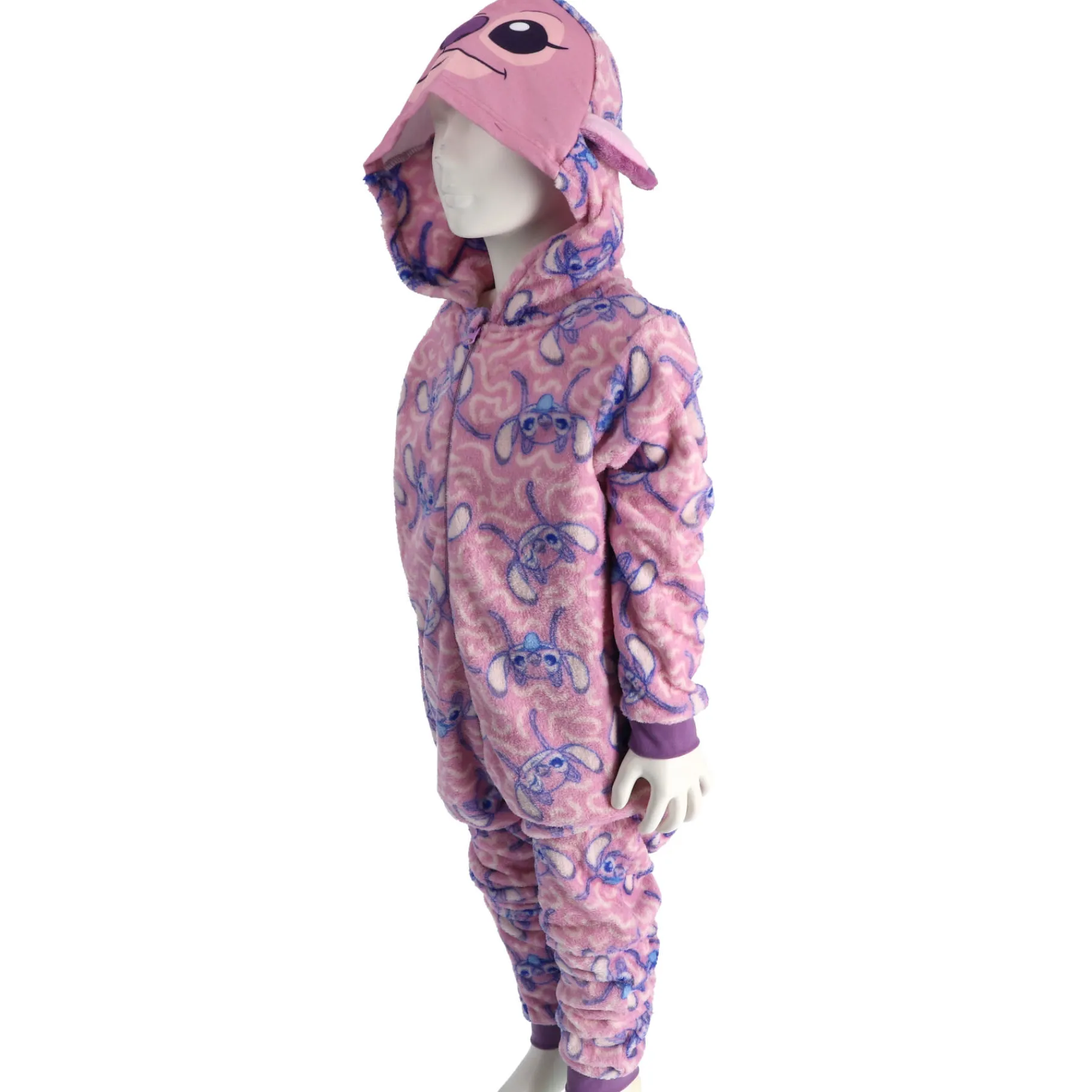 Kinderpyama's>Disney Onesie lilo & stitch roze maat 98-104