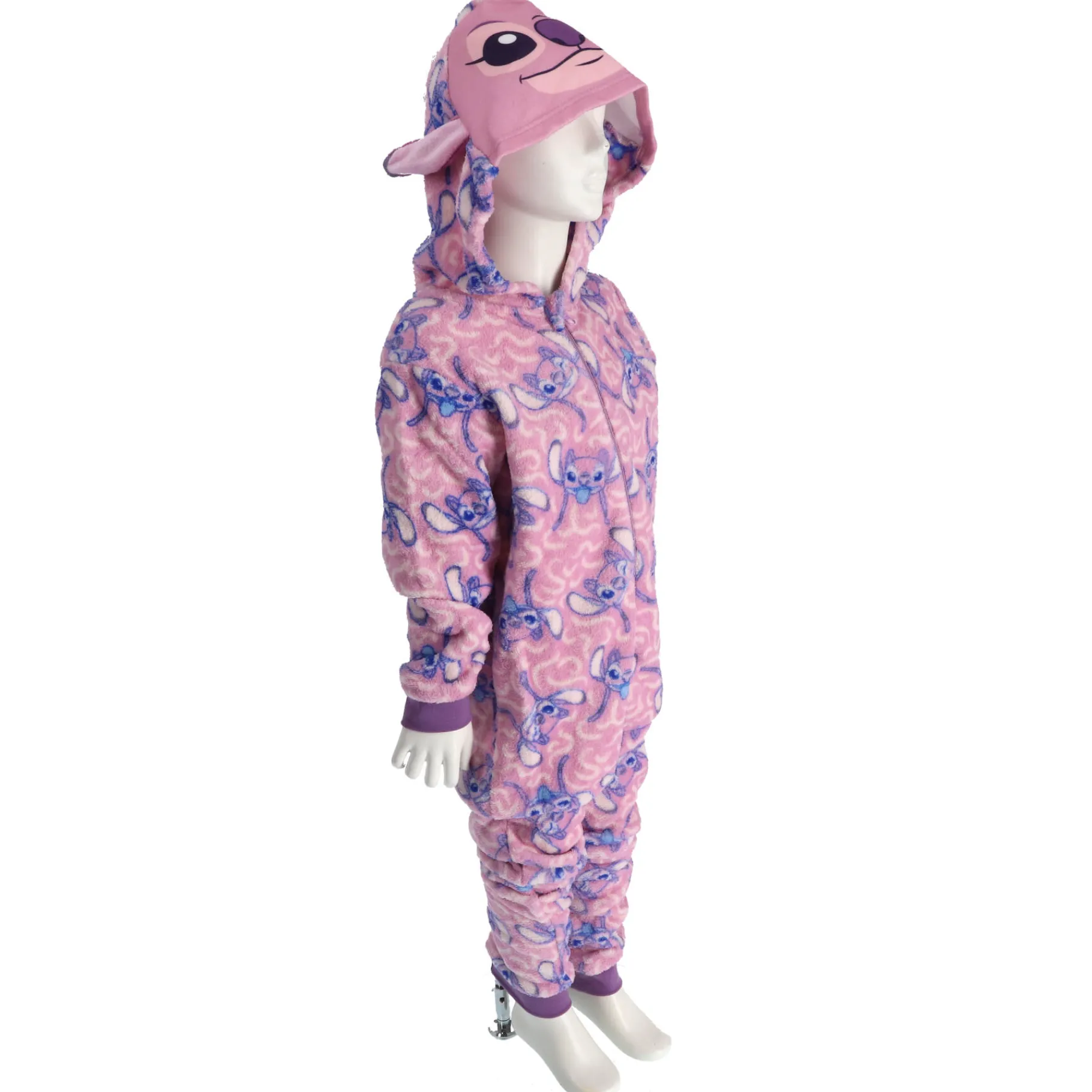 Kinderpyama's>Disney Onesie lilo & stitch roze maat 98-104