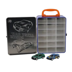 Auto's>Rapid Wheels Opbergbox metaal met 2 diecast freewheel auto's