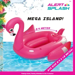 Zwemmen En Waterspeelgoed>Alert Opblaaseiland Small Flamingo 240X180 Cm