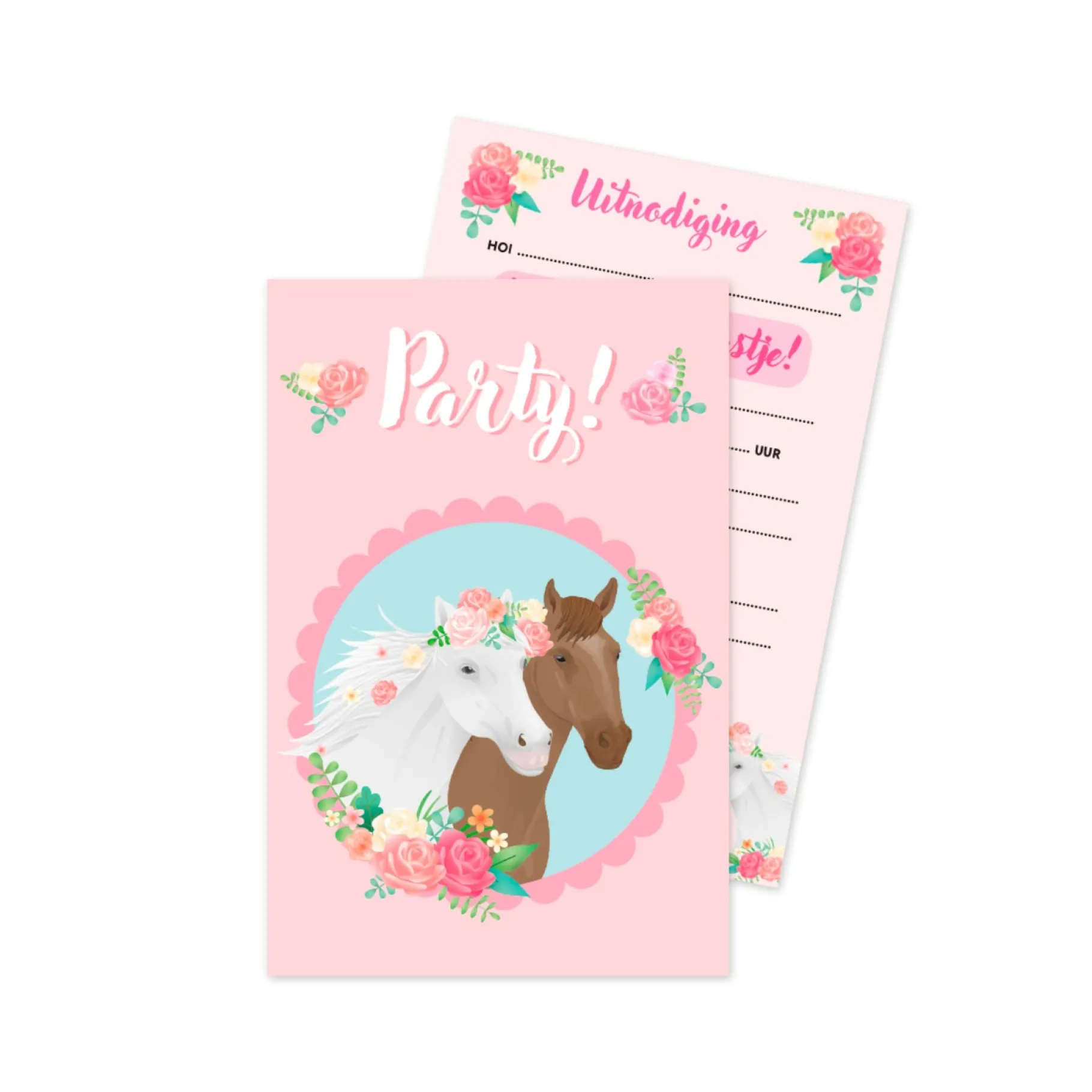 Feestartikelen> Paarden Uitnodigingskaarten