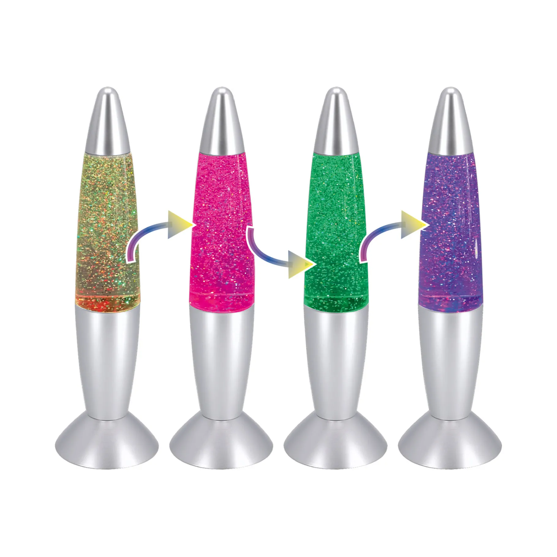 Verlichting> Party Time Glitterlamp LED color changing 35 cm