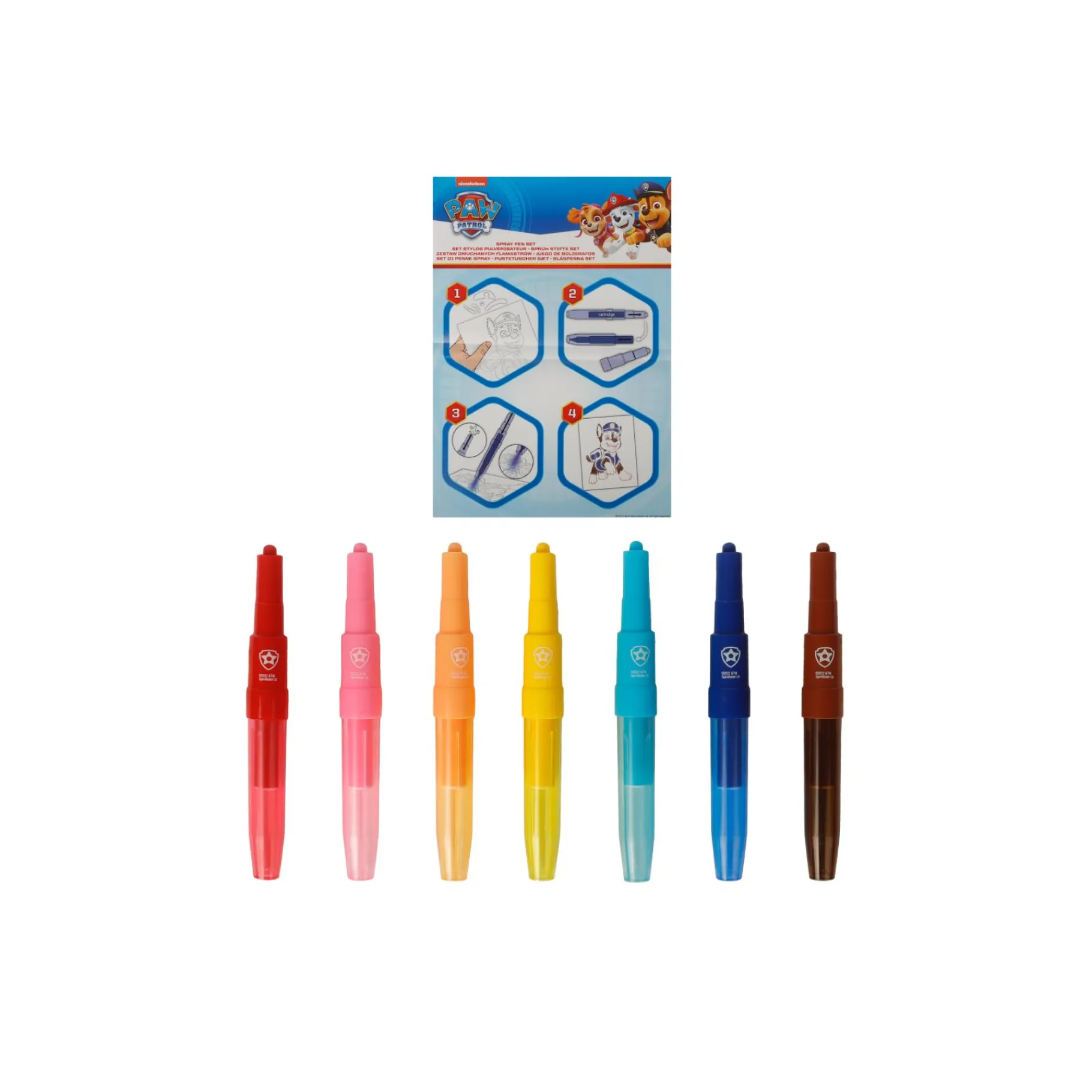 Tekenen / Kleuren> Paw Patrol Spray Pen Set