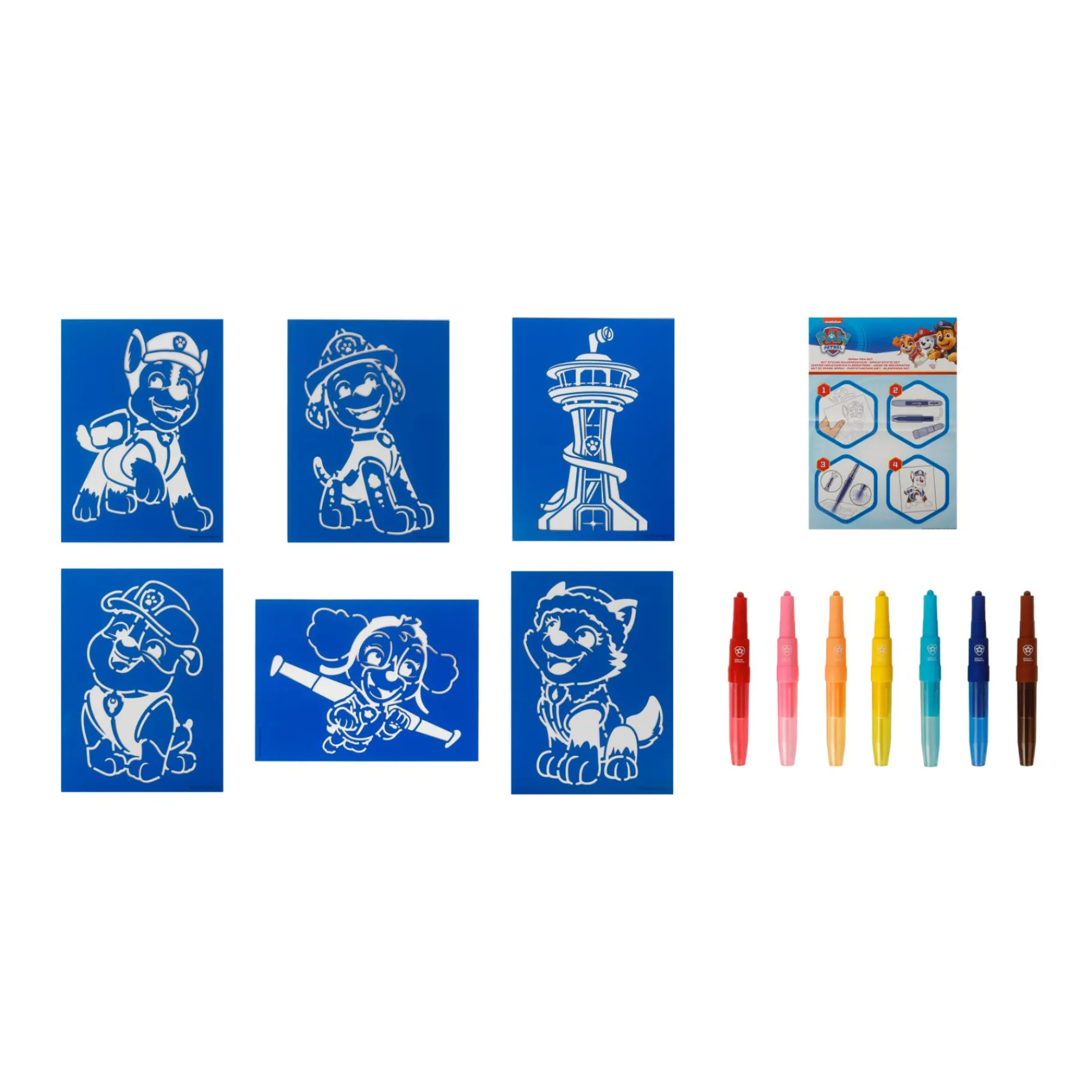 Tekenen / Kleuren> Paw Patrol Spray Pen Set