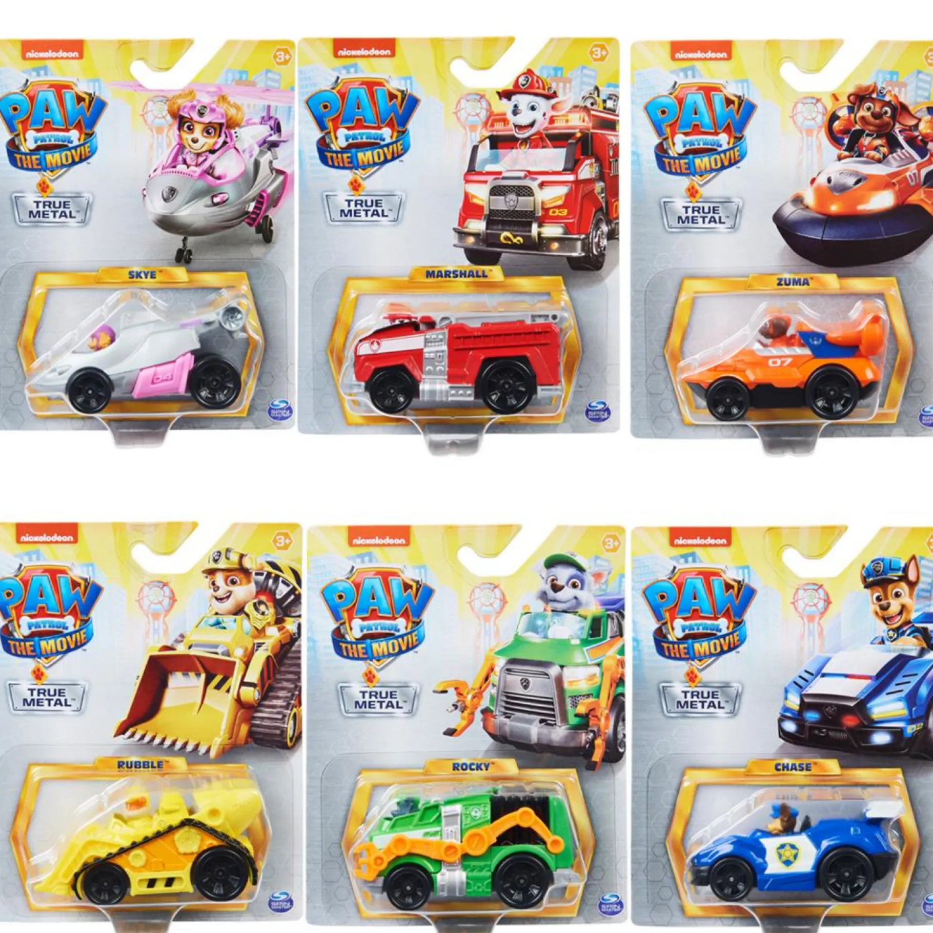 Voertuigen|Jongens>Spinmaster Paw Patrol The Movie True Metal Vehicles 1:55 Assortment