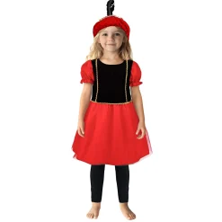 Jongens|Verkleden> Pietenjurk Zwart/Rood 98-104 Cm