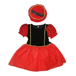 Jongens|Verkleden> Pietenjurk Zwart/Rood 98-104 Cm