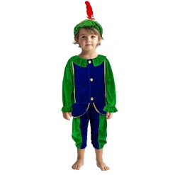 Jongens|Verkleden> Pietenpak Groen/Blauw 110-116 Cm