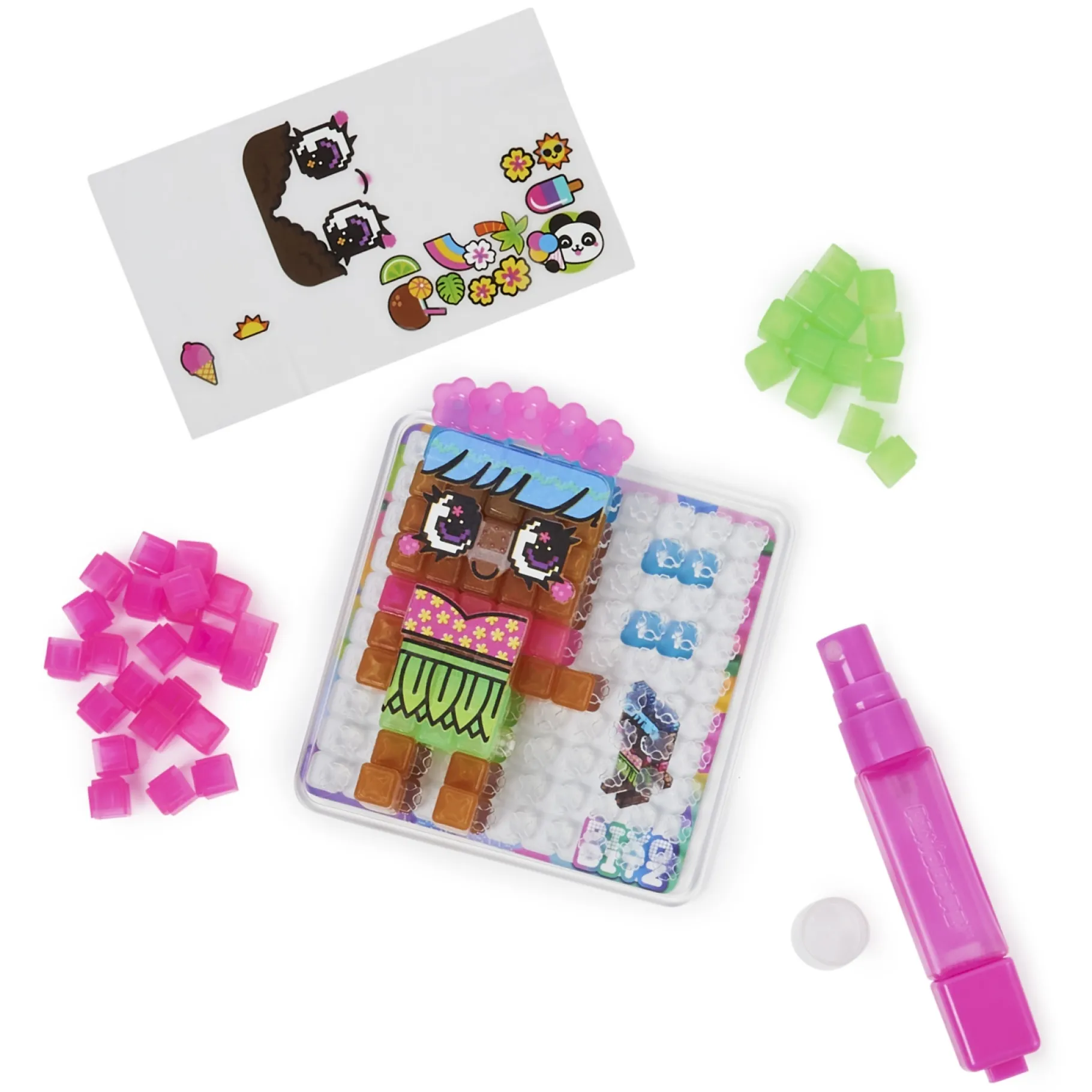 Knutselsets>Spinmaster Pixobitz Clear Sparkly Feature Pack 150 Stuks