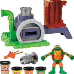 Klei> Play-Doh Teenage Mutant Ninja Turtles slice and blast pizza playset